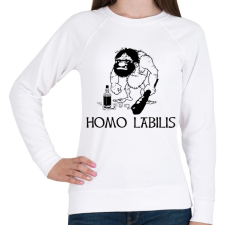 PRINTFASHION homo labilis - Női pulóver - Fehér női pulóver, kardigán