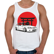 PRINTFASHION Honda civic - Férfi atléta - Fehér atléta, trikó