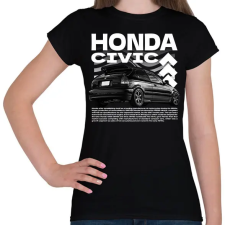 PRINTFASHION Honda civic - Női póló - Fekete női póló