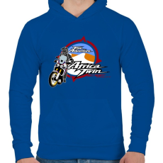 PRINTFASHION Honda Dakar - Férfi kapucnis pulóver - Királykék
