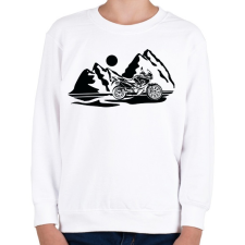 PRINTFASHION honda transalp hegyekben2 - Gyerek pulóver - Fehér gyerek pulóver, kardigán