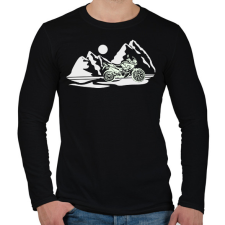 PRINTFASHION honda transalp hegyekben - Férfi hosszú ujjú póló - Fekete férfi póló