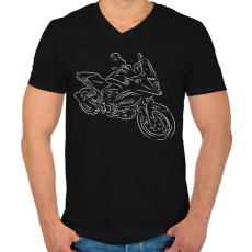 PRINTFASHION honda vfr3 - Férfi V-nyakú póló - Fekete