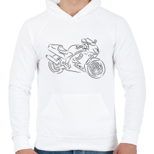 PRINTFASHION honda vfr - Férfi kapucnis pulóver - Fehér férfi pulóver, kardigán