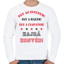 PRINTFASHION Honvéd - Férfi pulóver - Fehér férfi pulóver, kardigán