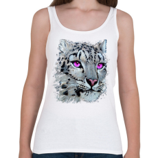 PRINTFASHION Hópárduc - lila szemmel - Női atléta - Fehér