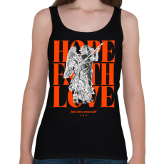 PRINTFASHION Hope Faith Love - Női atléta - Fekete