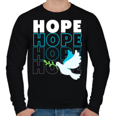 PRINTFASHION Hope felirat - Férfi pulóver - Fekete