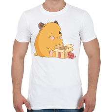 PRINTFASHION Hörcsög ajándékkal - Férfi póló - Fehér