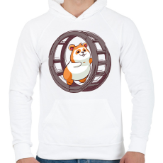 PRINTFASHION Hörcsög - Férfi kapucnis pulóver - Fehér