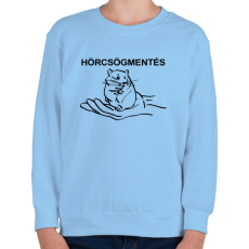 PRINTFASHION Hörcsögmentés - Gyerek pulóver - Világoskék