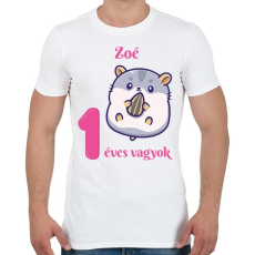 PRINTFASHION Hörcsögös minta - Férfi póló - Fehér