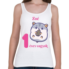 PRINTFASHION Hörcsögös minta - Női atléta - Fehér