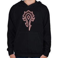 PRINTFASHION Horda Neon - Gyerek kapucnis pulóver - Fekete gyerek pulóver, kardigán