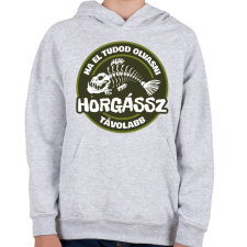PRINTFASHION Horgássz Távolabb - Gyerek kapucnis pulóver - Sport szürke gyerek pulóver, kardigán