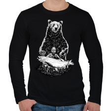 PRINTFASHION Horgász a pácban - Férfi hosszú ujjú póló - Fekete férfi póló