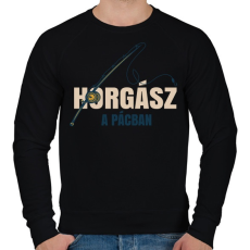 PRINTFASHION Horgász a pácban - Férfi pulóver - Fekete