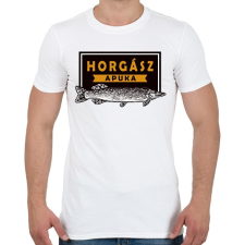 PRINTFASHION Horgász apuka - Férfi póló - Fehér férfi póló