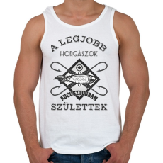 PRINTFASHION Horgász augusztus - Férfi atléta - Fehér