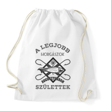 PRINTFASHION Horgász augusztus - Sportzsák, Tornazsák - Fehér tornazsák