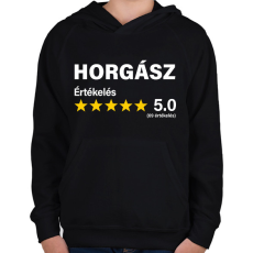 PRINTFASHION Horgász Értékelés ***** 5.0 (69 értékelés) - Gyerek kapucnis pulóver - Fekete