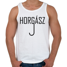 PRINTFASHION Horgász - Férfi atléta - Fehér