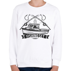 PRINTFASHION Horgász  - Gyerek pulóver - Fehér