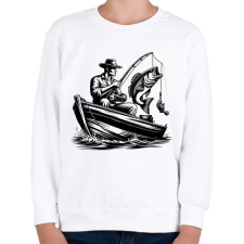 PRINTFASHION horgász - Gyerek pulóver - Fehér gyerek pulóver, kardigán