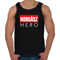PRINTFASHION HORGÁSZ HERO - Férfi atléta - Fekete