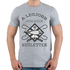 PRINTFASHION Horgász január - Férfi póló - Sport szürke