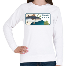 PRINTFASHION Horgász klub - Női pulóver - Fehér női pulóver, kardigán