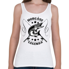 PRINTFASHION Horgász legenda - Női atléta - Fehér női trikó