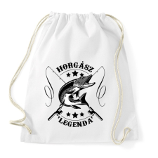 PRINTFASHION Horgász legenda - Sportzsák, Tornazsák - Fehér tornazsák