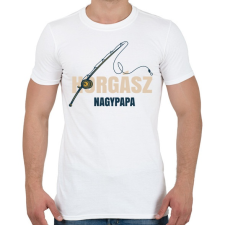 PRINTFASHION Horgász nagypapa - Férfi póló - Fehér férfi póló