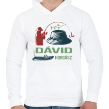 PRINTFASHION Horgász - Névvel - Férfi kapucnis pulóver - Fehér női pulóver, kardigán