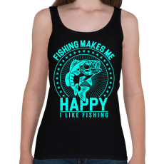 PRINTFASHION horgász - Női atléta - Fekete