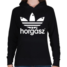 PRINTFASHION Horgász - Női kapucnis pulóver - Fekete