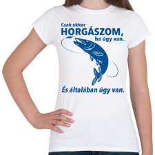 PRINTFASHION Horgász - Női póló - Fehér női póló