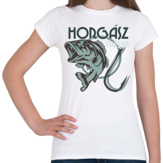 PRINTFASHION horgász - Női póló - Fehér