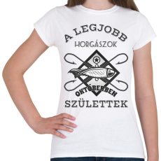 PRINTFASHION Horgász október - Női póló - Fehér