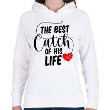 PRINTFASHION Horgász páros - a legjobb fogás - Női kapucnis pulóver - Fehér női pulóver, kardigán