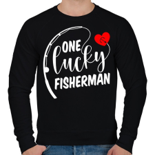 PRINTFASHION Horgász páros -egy szerencsés horgász 2 - Férfi pulóver - Fekete női pulóver, kardigán