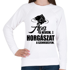 PRINTFASHION Horgász szenvedély - Női pulóver - Fehér