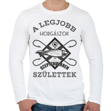 PRINTFASHION Horgász szeptember - Férfi hosszú ujjú póló - Fehér férfi póló