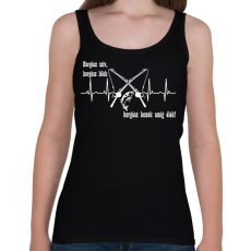 PRINTFASHION Horgász szív - Női atléta - Fekete