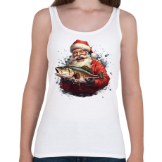 PRINTFASHION Horgász télapó - Női atléta - Fehér