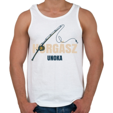 PRINTFASHION Horgász unoka - Férfi atléta - Fehér