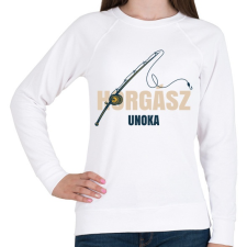 PRINTFASHION Horgász unoka - Női pulóver - Fehér női pulóver, kardigán