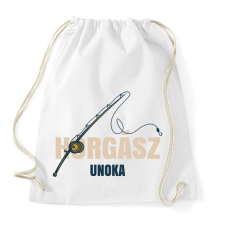 PRINTFASHION Horgász unoka - Sportzsák, Tornazsák - Fehér tornazsák