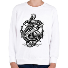 PRINTFASHION Horgászat 02 - Gyerek pulóver - Fehér gyerek pulóver, kardigán